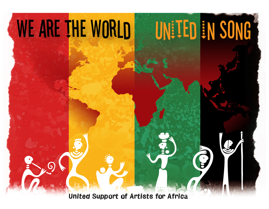 Unite world. Music Unites the World. We are United in the World. We are the World USA for Africa.